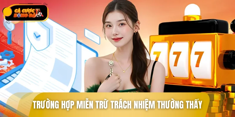 Trường hợp miễn trừ trách nhiệm thường thấy ở những website 