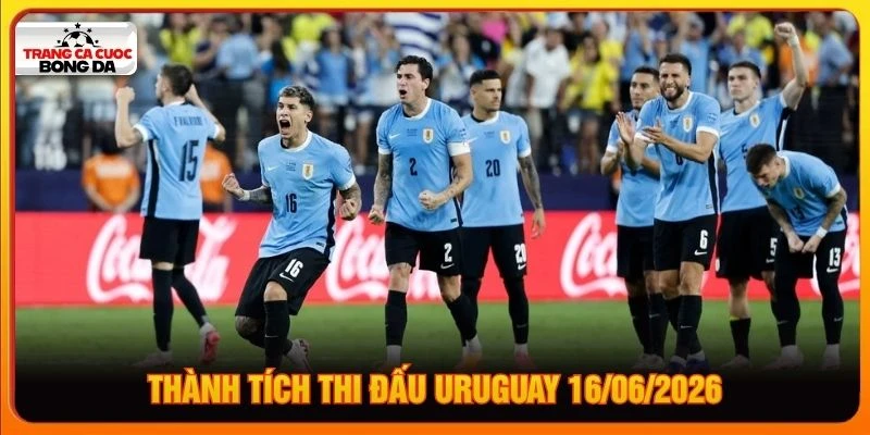 Thành tích thi đấu Uruguay 16/06/2026 Thành tích thi đấu Uruguay 16/06/2026
