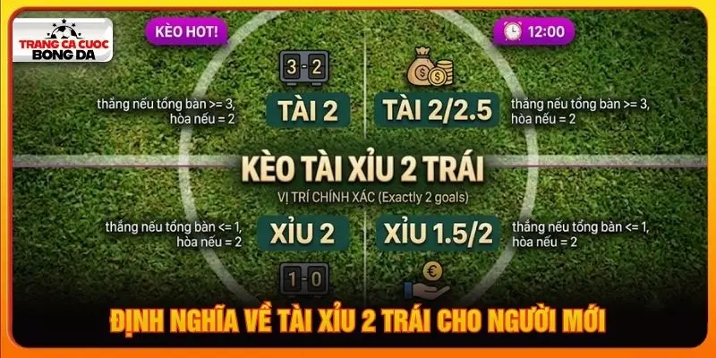 Định nghĩa về tài xỉu 2 trái cho người mới